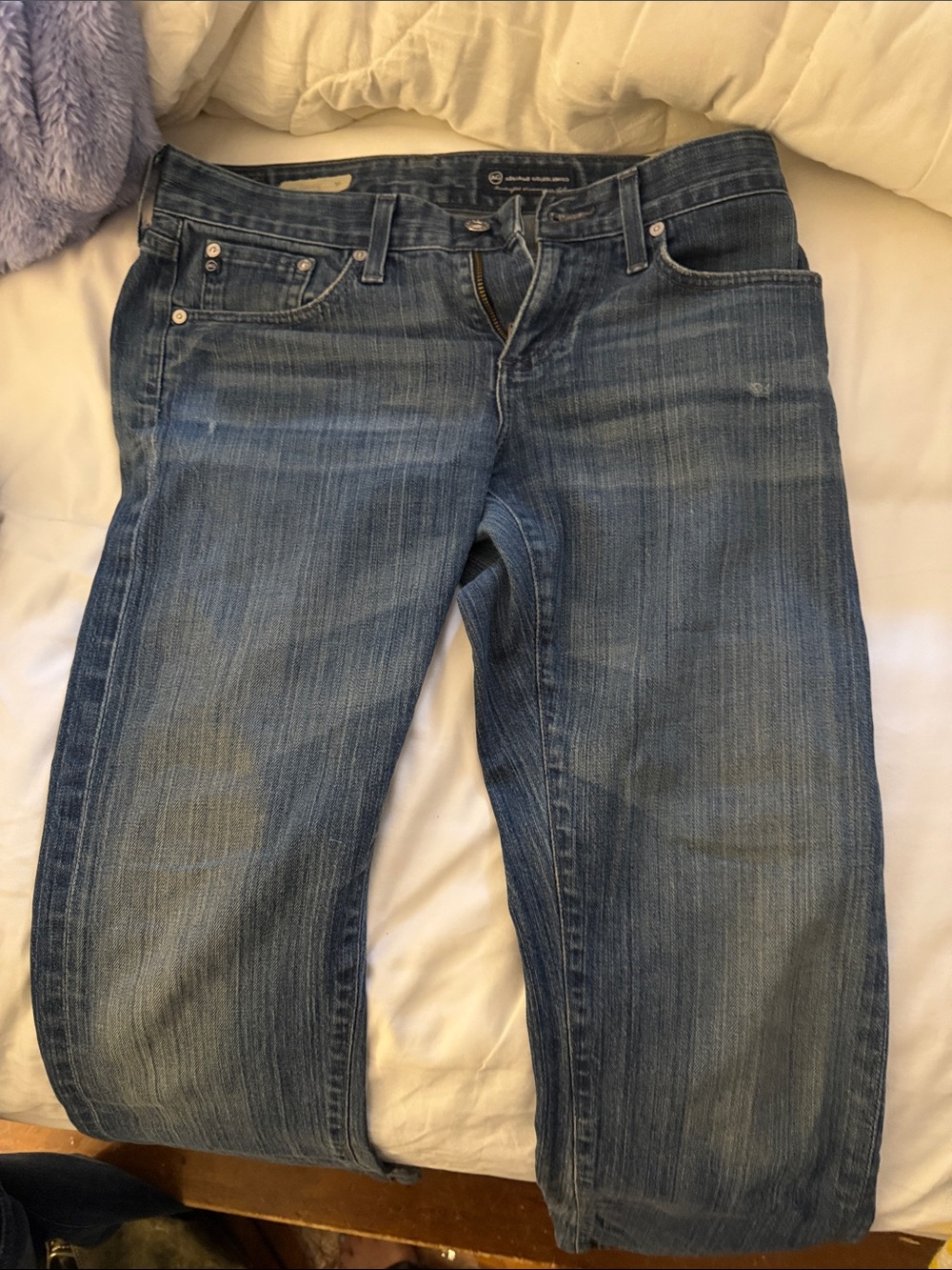 AG Adriano Goldschmied Women's Medium Wash Blue Jeans